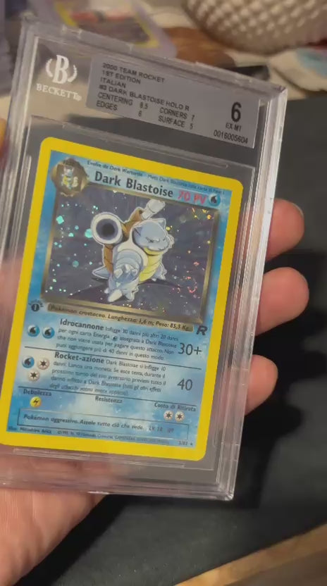 DARK BLASTOISE #3 1ST EDITION TRIPLO SWIRL   BGS6